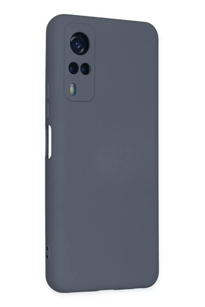 Vivo Y53S Kılıf Nano içi Kadife Silikon - Gri