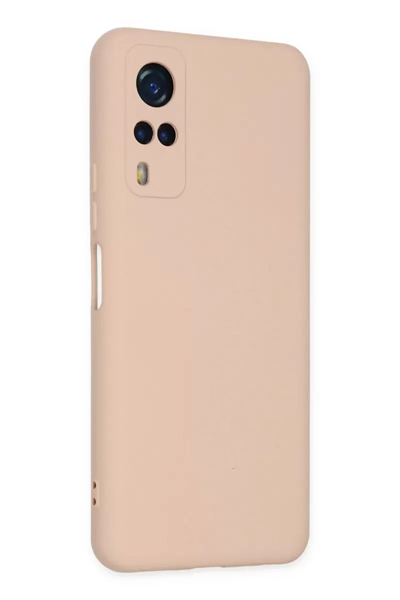 Vivo Y53S Kılıf Nano içi Kadife Silikon - Pudra