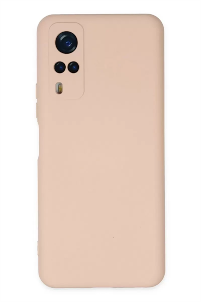 Vivo Y53S Kılıf Nano içi Kadife Silikon - Pudra