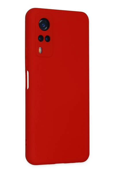 Vivo Y53S Kılıf Nano içi Kadife Silikon - Kırmızı