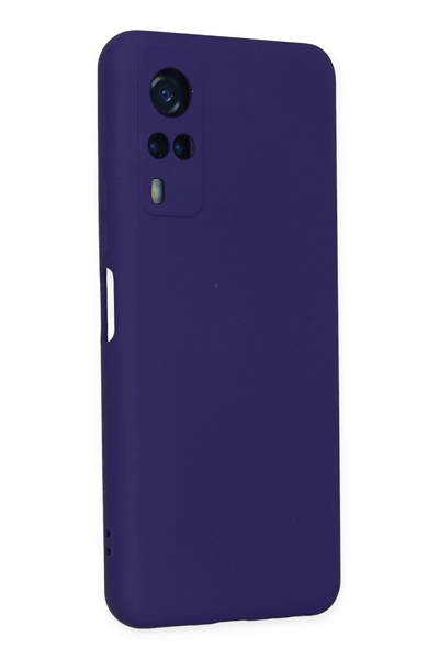Vivo Y53S Kılıf Nano içi Kadife Silikon - Mor
