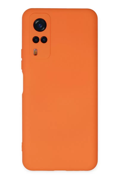 Vivo Y53S Kılıf Nano içi Kadife Silikon - Turuncu