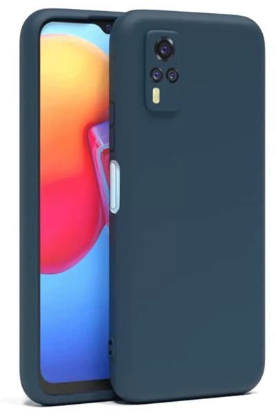 Vivo Y53S Kılıf Nano içi Kadife Silikon - Lacivert
