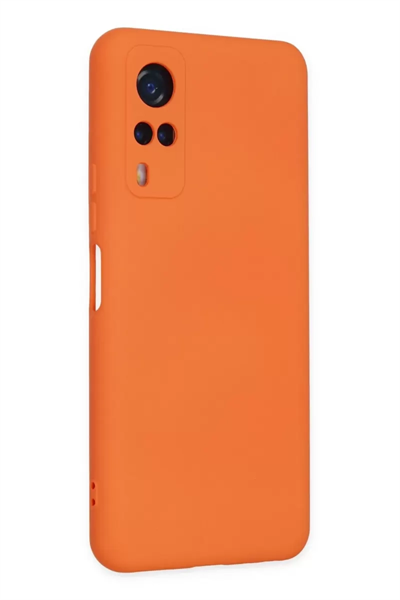 Vivo Y53S Kılıf Nano içi Kadife Silikon - Turuncu