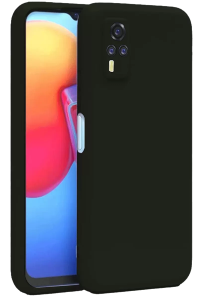 Vivo Y53S Kılıf Nano içi Kadife Silikon - Siyah
