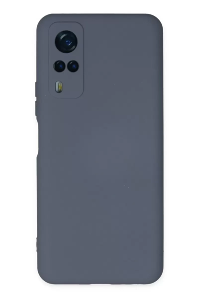 Vivo Y53S Kılıf Nano içi Kadife Silikon - Gri