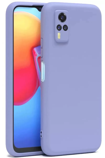 Vivo Y53S Kılıf Nano içi Kadife Silikon - Lila