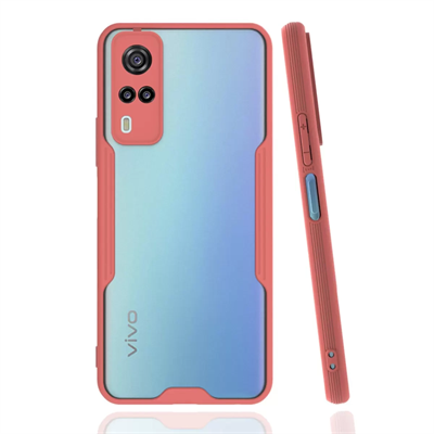 Vivo Y53S Kılıf Platin Silikon - Pembe