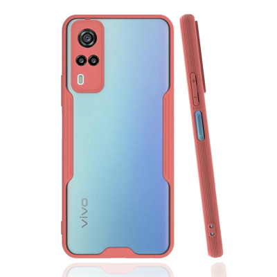 Vivo Y53S Kılıf Platin Silikon - Pembe