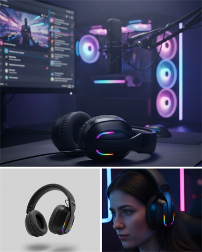 Wireless  Kulaklığı RGB Işıklı Uzun Bataryalı Mikrofonlu Headset