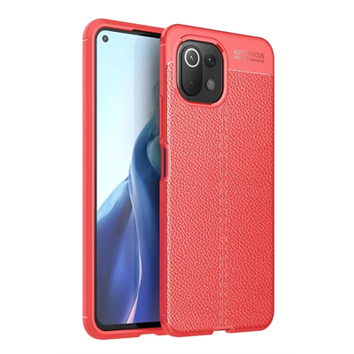Xiaomi Mİ 11 Lite Kılıf Auto Focus Kapak - Kırmızı
