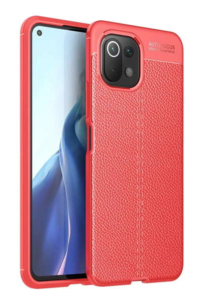 Xiaomi Mİ 11 Lite Kılıf Auto Focus Kapak - Kırmızı