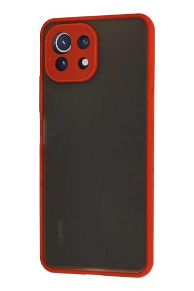 Xiaomi Mİ 11 Lite Kılıf Montreal Silikon Kapak - Kırmızı