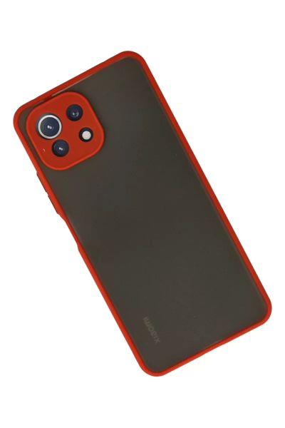 Xiaomi Mİ 11 Lite Kılıf Montreal Silikon Kapak - Kırmızı