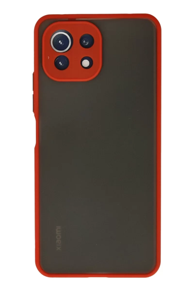 Xiaomi Mİ 11 Lite Kılıf Montreal Silikon Kapak - Kırmızı