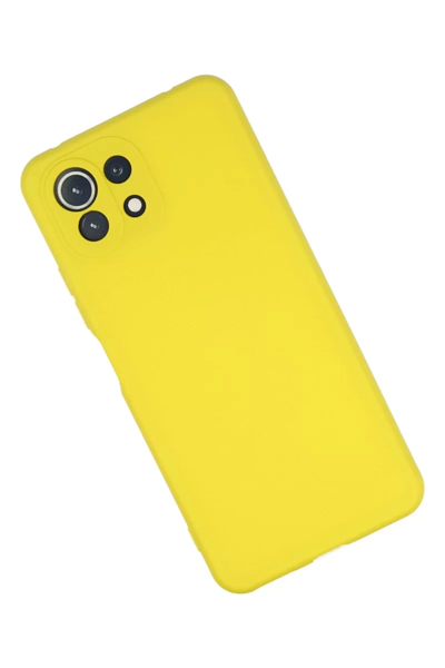 Xiaomi Mİ 11 Lite Kılıf Nano içi Kadife Silikon - Sarı