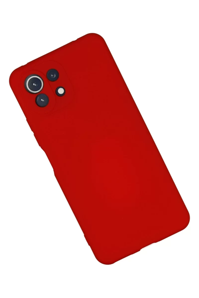 Xiaomi Mİ 11 Lite Kılıf Nano içi Kadife Silikon - Kırmızı