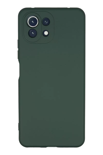 Xiaomi Mİ 11 Lite Kılıf Nano içi Kadife Silikon - Koyu Yeşil