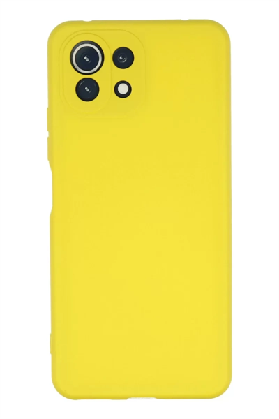 Xiaomi Mİ 11 Lite Kılıf Nano içi Kadife Silikon - Sarı
