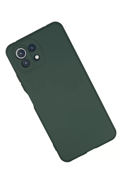 Xiaomi Mİ 11 Lite Kılıf Nano içi Kadife Silikon - Koyu Yeşil