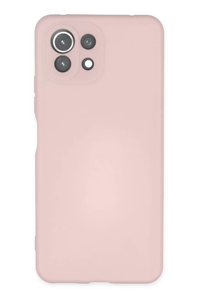 Xiaomi Mİ 11 Lite Kılıf Nano içi Kadife Silikon - Pudra