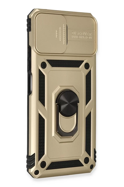 Xiaomi Mİ 11 Lite Kılıf Pars Lens Yüzüklü Silikon - Gold