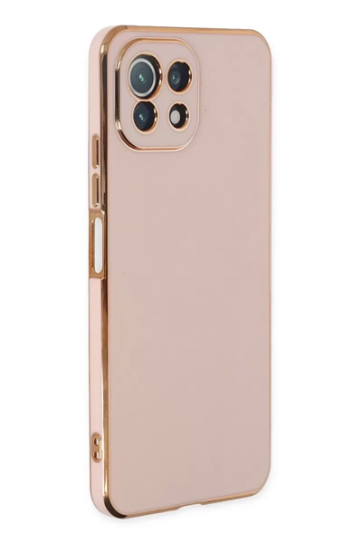 Xiaomi Mİ 11 Lite Kılıf Volet Silikon - Pembe