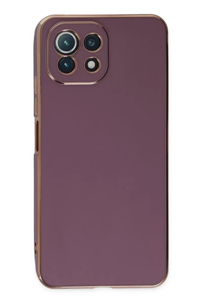Xiaomi Mİ 11 Lite Kılıf Volet Silikon - Mor