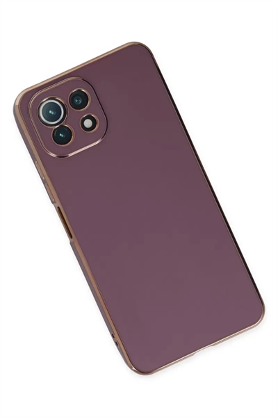 Xiaomi Mİ 11 Lite Kılıf Volet Silikon - Mor