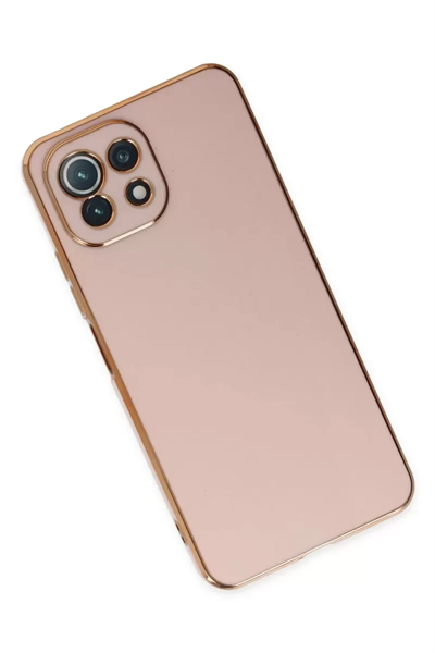Xiaomi Mİ 11 Lite Kılıf Volet Silikon - Pembe