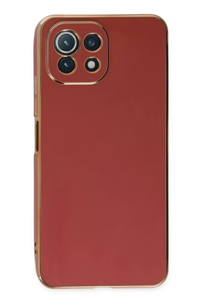Xiaomi Mİ 11 Lite Kılıf Volet Silikon - Kırmızı