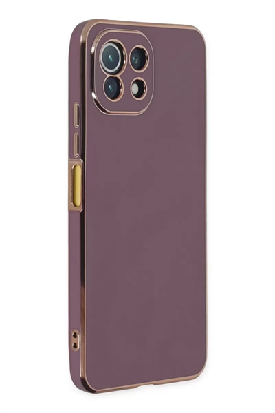 Xiaomi Mİ 11 Lite Kılıf Volet Silikon - Mor
