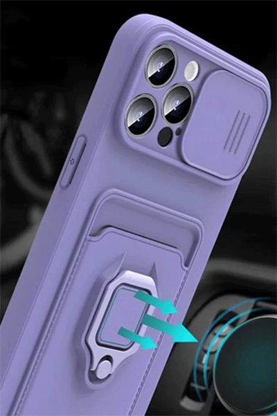 Xiaomi Mİ 11 Lite Kılıf Zuma Kartvizitli Yüzüklü Silikon - Pembe