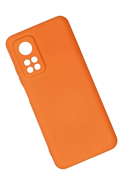 Xiaomi Mi 10T Kılıf Nano içi Kadife Silikon - Turuncu