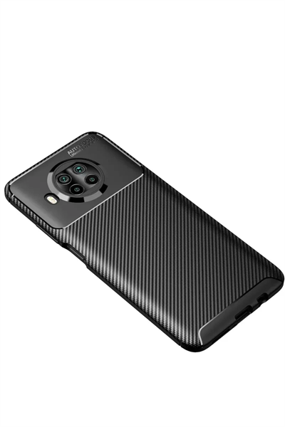 Xiaomi Mi 10T Lite Kılıf Auto Focus Karbon Kapak - Siyah