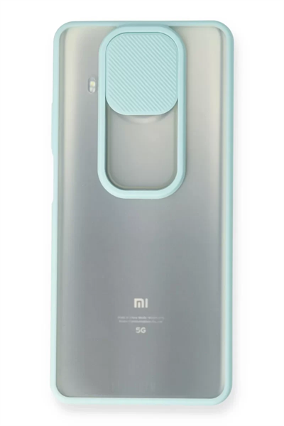 Xiaomi Mi 10T Lite Kılıf Palm Buzlu Kamera Sürgülü Silikon - Turkuaz