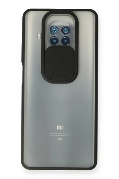 Xiaomi Mi 10T Lite Kılıf Palm Buzlu Kamera Sürgülü Silikon - Siyah