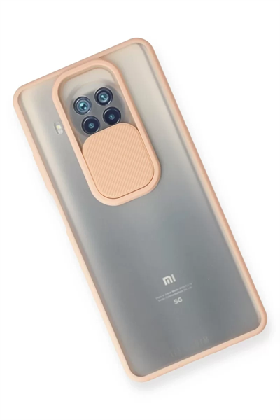Xiaomi Mi 10T Lite Kılıf Palm Buzlu Kamera Sürgülü Silikon - Pembe