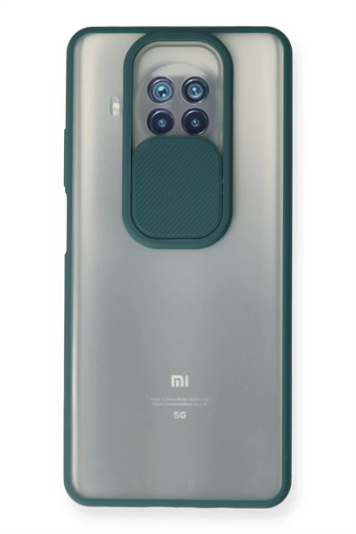 Xiaomi Mi 10T Lite Kılıf Palm Buzlu Kamera Sürgülü Silikon - Yeşil