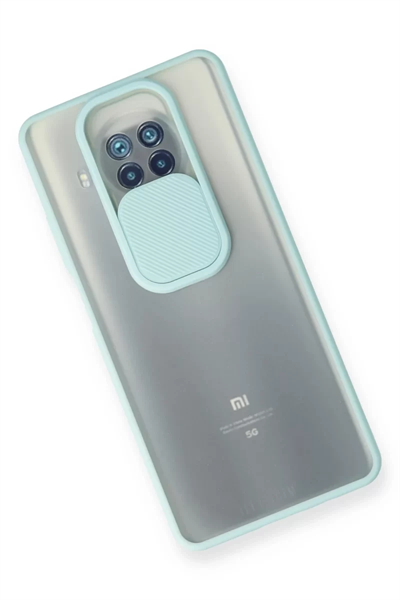 Xiaomi Mi 10T Lite Kılıf Palm Buzlu Kamera Sürgülü Silikon - Turkuaz