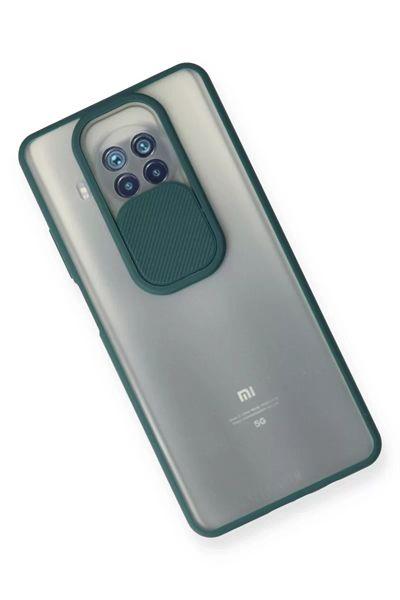 Xiaomi Mi 10T Lite Kılıf Palm Buzlu Kamera Sürgülü Silikon - Yeşil