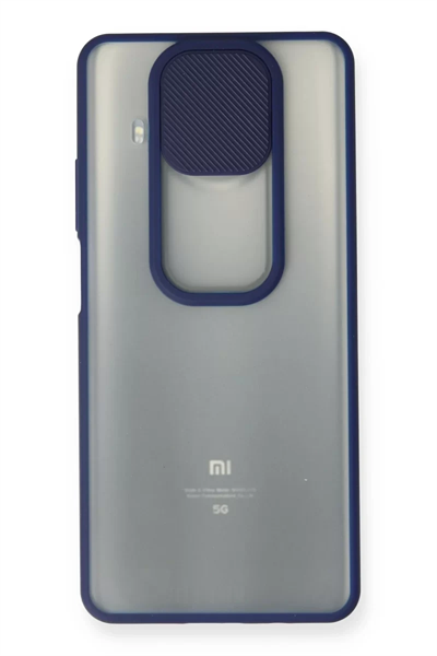 Xiaomi Mi 10T Lite Kılıf Palm Buzlu Kamera Sürgülü Silikon - Lacivert