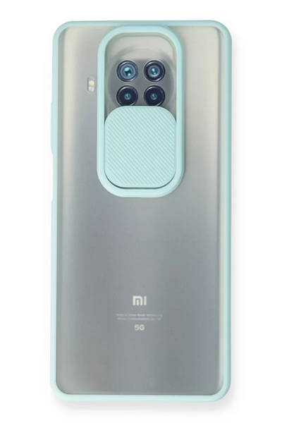 Xiaomi Mi 10T Lite Kılıf Palm Buzlu Kamera Sürgülü Silikon - Turkuaz