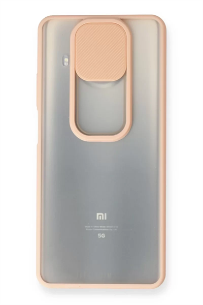Xiaomi Mi 10T Lite Kılıf Palm Buzlu Kamera Sürgülü Silikon - Pembe