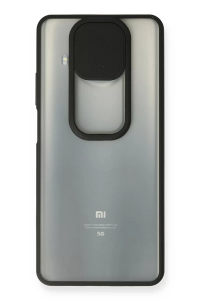 Xiaomi Mi 10T Lite Kılıf Palm Buzlu Kamera Sürgülü Silikon - Siyah