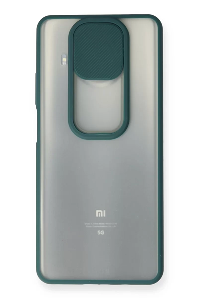 Xiaomi Mi 10T Lite Kılıf Palm Buzlu Kamera Sürgülü Silikon - Yeşil