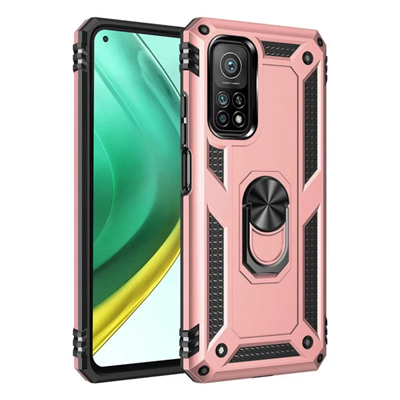 Xiaomi Mi 10T Pro Kılıf Sofya Yüzüklü Silikon Kapak - Rose