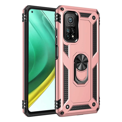 Xiaomi Mi 10T Pro Kılıf Sofya Yüzüklü Silikon Kapak - Rose
