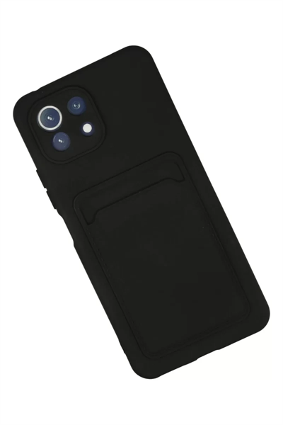 Xiaomi Mi 11 Kılıf Kelvin Kartvizitli Silikon - Siyah