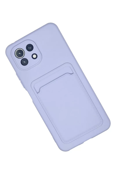 Xiaomi Mi 11 Kılıf Kelvin Kartvizitli Silikon - Lila